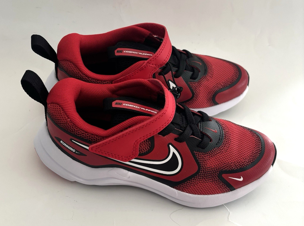 Size 13c-Nike Cosmic Runner Red White Black Kids Shoes Hm4400 601 in box